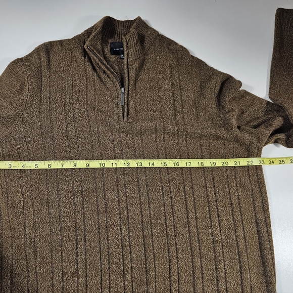 Geoffrey Beene Coffee Heather 1/4 Zip SOFT Size XL Popover EUC Winter Warm ^ - Picture 7 of 8